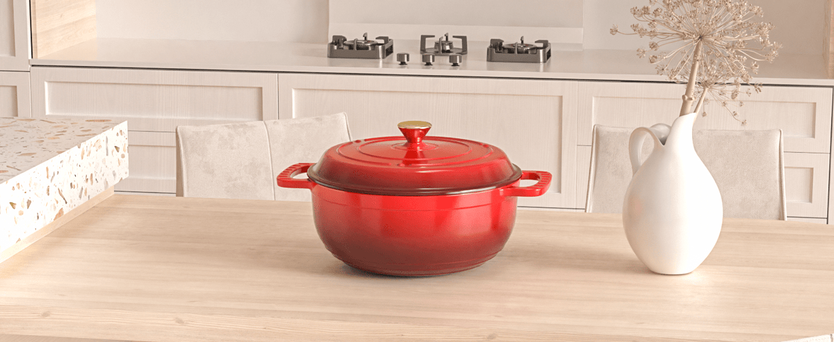 Dutch Oven 5QT 6QT 7.5QT Enameled Cast Iron Cookware with Lid Silicone Handles Oven Safe 500°F Bread Baking Stews Roasts Multiple Colors
