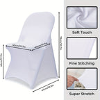 30-Pack Stretch Spandex Chair Covers Universal Washable Removable Slipcovers for Wedding Party Dining Room Banquet Event Black White