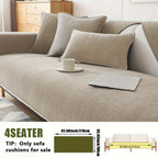 Chenille Ribbed Sofa Cover – Pet-Friendly Non-Slip Stretch Slipcover, Machine Washable Sofa Protector for 2, 3 & 4-Seater and Sectional Sofas, Modern Living Room Couch Cover