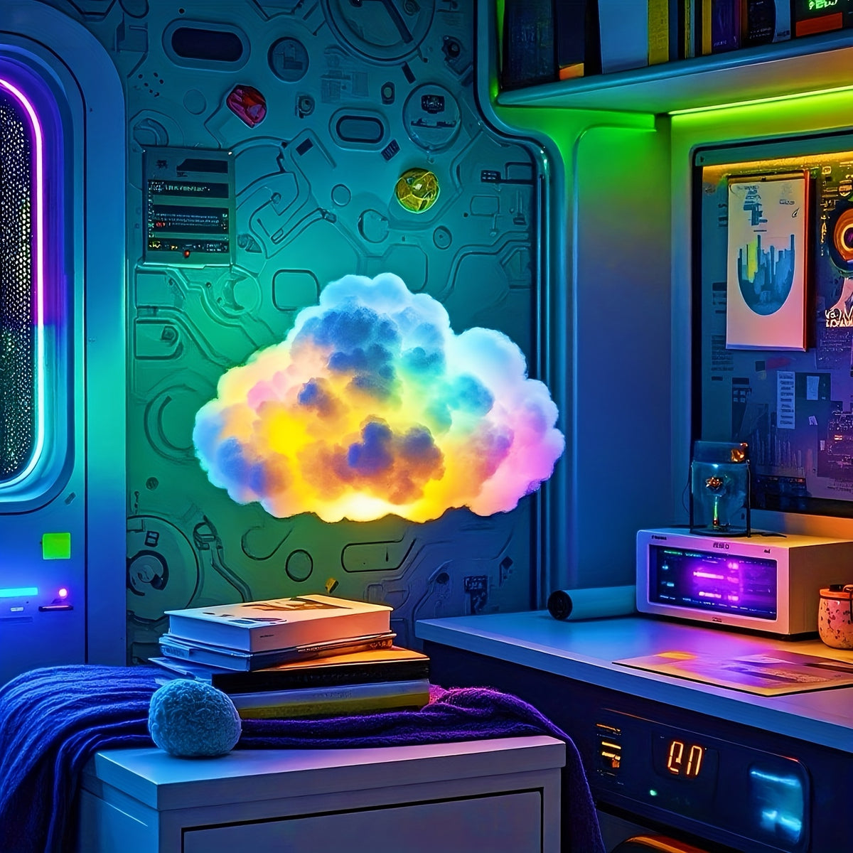 3D RGB LED Cloud Lamp Color Changing Night Light with Lightning Effects Mood Lighting for Bedroom Gaming Room Party Club Decoration