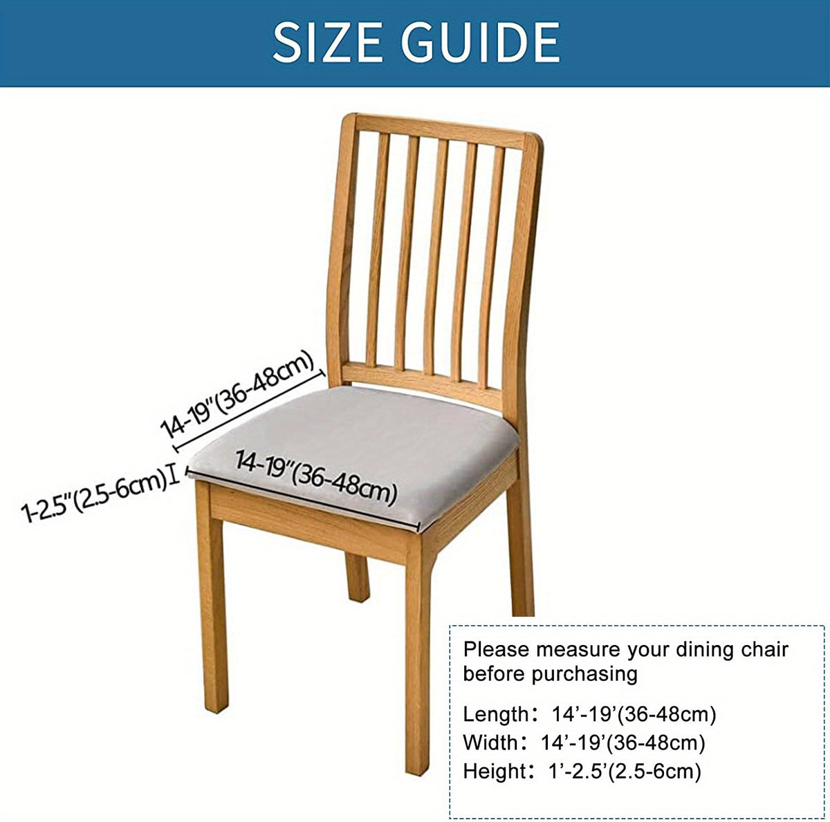 PU Leather Dining Chair Cushion Covers 4/6 Pack – 100% Waterproof Stretch Slipcovers for Parsons Chairs, Removable Machine Washable Seat Protector for Dining Room Kitchen Hotel Home Decor