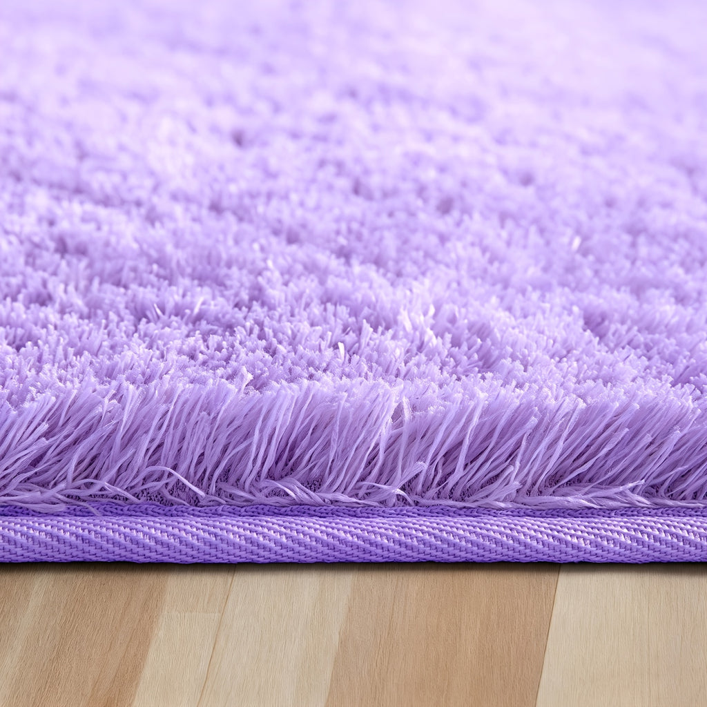 Shaggy Plush Area Rug Soft Non-Slip Fluffy Floor Carpet for Living Room Bedroom Bedside 6 Colors 4 Sizes