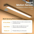 LED Motion Sensor Under Cabinet Lights USB Rechargeable – 3 Color Temperatures Wireless Stick-On Magnetic Night Light for Kitchen Cabinet Closet Wardrobe Cupboard Stairs