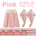 Adjustable Bath Wrap Skirt Set with Triangular Hair Drying Cap – Sizes S-XXXXL Spa Towel Wrap for Women, Home, Travel & Steam Room