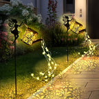 Solar Fairy Watering Can Light with String Lights – Vintage Metal Outdoor Garden Lamp, 600mAh Battery, Auto Dusk-to-Dawn, Portable Pathway & Patio Decor Light for Lawn & Garden, White or Colorful