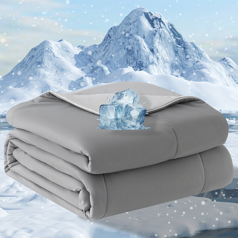 Cooling Blanket for Hot Sleepers – Breathable Lightweight Bedspread with Cooling Technology | All-Season, Machine Washable | Twin, Queen & King | White, Grey, Beige, Light Blue, Navy Blue
