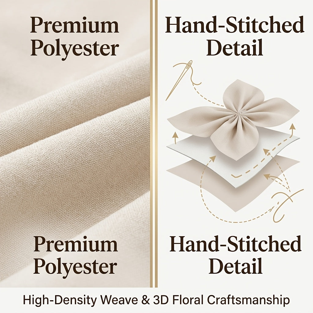 Bow Tie Ruffle Shower Curtain Vintage Handcrafted - Waterfall Ruched Fabric Bath Curtain with Hooks, Quick Dry Machine Washable, Farmhouse Romantic Decor, Multiple Sizes & Colors