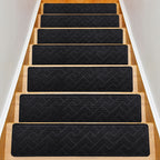 Non-Slip Stair Treads Self-Adhesive 4mm TPR Stair Mats for Hardwood Floors Indoor Stairs Carpet Pads 6pcs or 15pcs Set