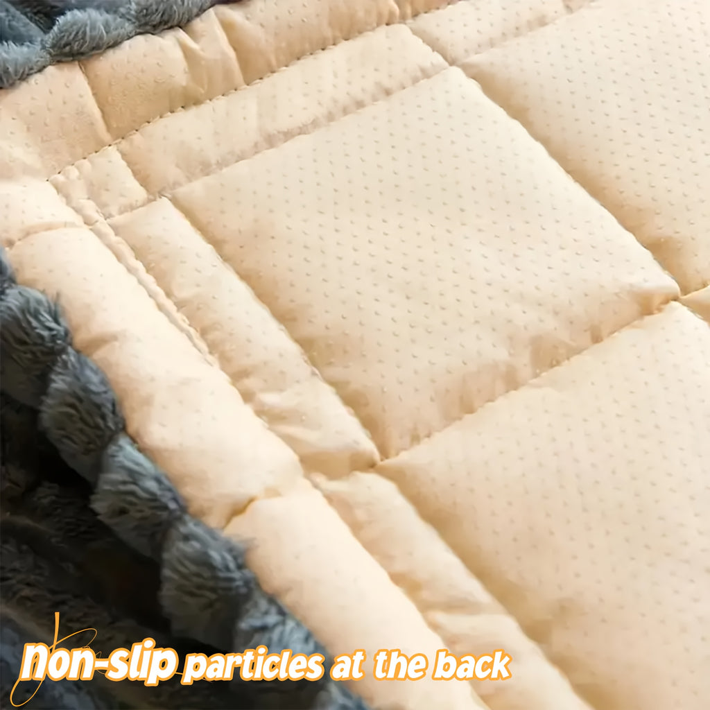 Corduroy Plush Sofa Cover 1pc – Thickened Non-Slip Washable Couch Slipcover for 2 3 4 Cushion Sofa & L-Shape Sectional, Soft Cozy Furniture Protector All Seasons, Christmas Home Decor
