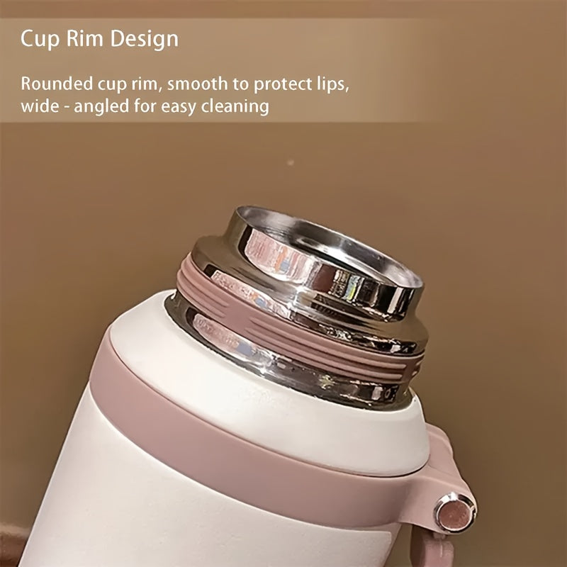 Vacuum Insulated Water Bottle 600ml 316 Stainless Steel Double Wall – Leak-Proof Lid with Handle for Travel, Gym, Office & Outdoors