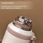Vacuum Insulated Water Bottle 600ml 316 Stainless Steel Double Wall – Leak-Proof Lid with Handle for Travel, Gym, Office & Outdoors
