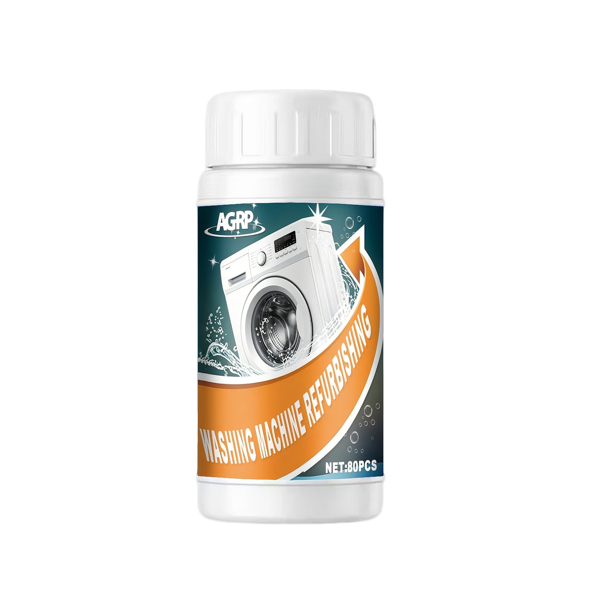 Washing Machine Cleaning Tablets 80 Count Effervescent Deep Clean Dirt Remover Deodorizer Freshener for Front Load Top Load Washers Laundry Machine Cleaner