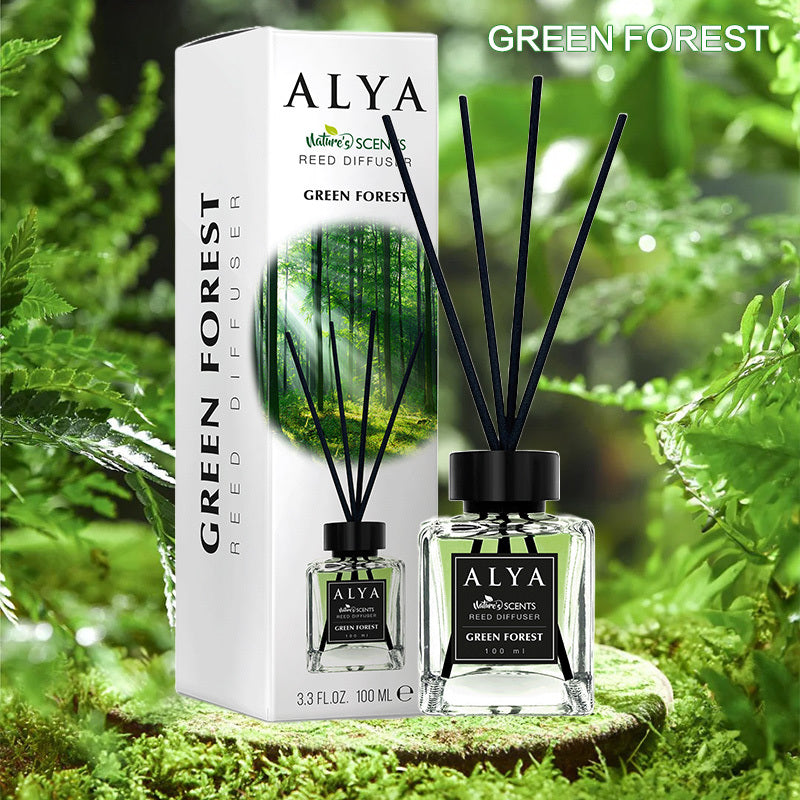 Reed Diffuser Set 3.3oz Essential Oil Air Freshener – Long-Lasting Scent with 4 Reed Sticks & Glass Bottle for Bathroom Bedroom Living Room, Holiday Home Decor Gift