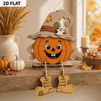 Autumn Harvest Wood Signs Set of 3 Pumpkin Maple Leaf Rustic Tabletop Plaques – Thanksgiving Halloween Farmhouse Home Decor