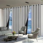 Complete Blackout Curtains 4-Panel Set – Black-Coated Film Thermal Insulated Grommet Top Curtains for Bedroom | Total Light Blocking Window Panels