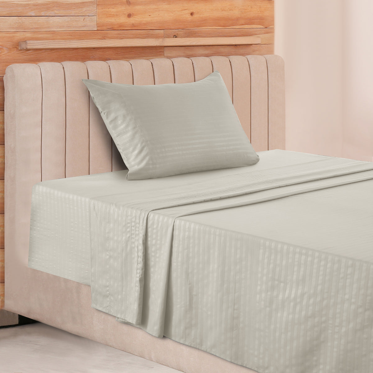 Luxury Striped Bed Sheet Set 3 or 4 Pcs – Hotel-Quality Deep Pocket 16", Extra Soft Breathable Cooling Sheets, Wrinkle & Fade Resistant, Twin Twin XL Full Queen King Cal King, 11 Colors