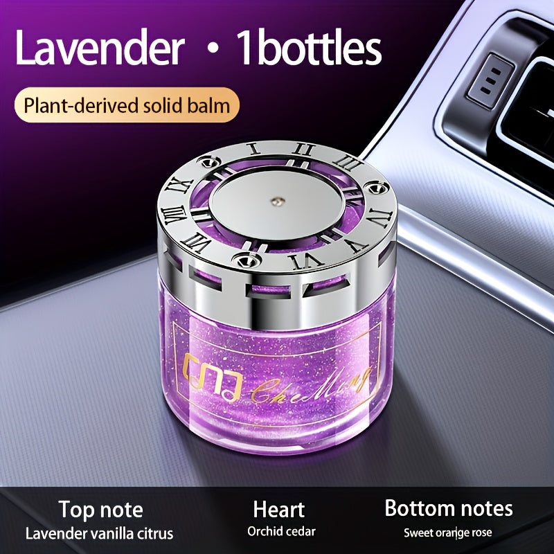 Solid Car Perfume Balm 2-Pack – Long-Lasting Light Fragrance Car Air Freshener & Interior Ornament, 5 Scent Combos: Lavender, Black Forest, Cologne, Wilderness & Gardenia Berry