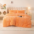 Plush Duvet Cover Set 3 Piece Ultra-Soft Warm Comforter Cover Twin Full Queen King 8 Colors for Bedroom Guest Room Dorm