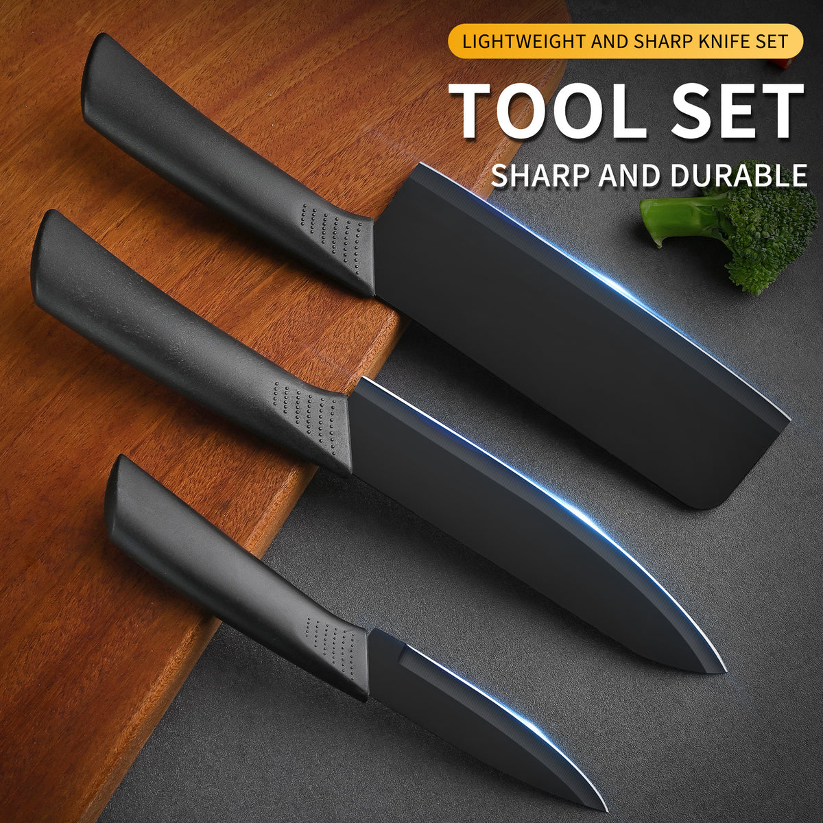 Professional Kitchen Knife Set with Forged Carbon Steel Blades, Full Tang Chef's, Meat, Carving & Cleaver Knives Plus Poultry Shears, Upgraded Version, Perfect Gift for Women & Home Cooks