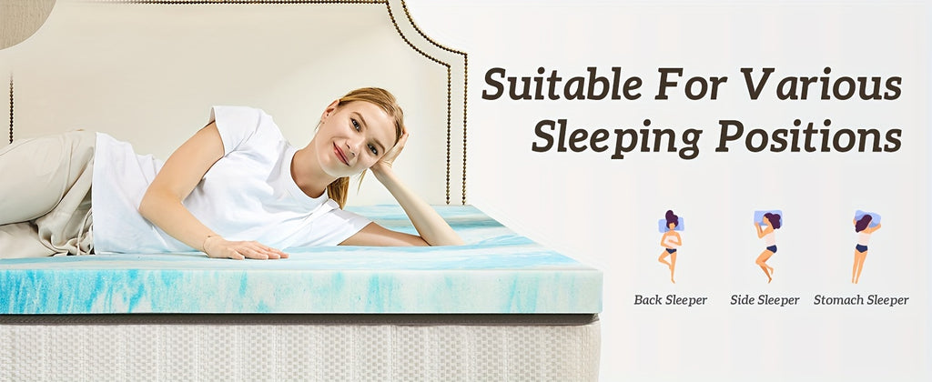 Memory Foam Mattress Topper CertiPUR-US Certified | Cooling Gel | 2" 3" 4" Thick | Standard & 5-Zone | Twin Full Queen King Cal-King