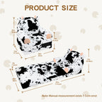 Flip-Open Kids Sofa Chair 2-in-1 with Removable Washable Cover – Soft Plush Animal Pattern Children's Lounger for Reading Nook, Playroom & Bedroom, Lightweight Comfy Seat for Boys & Girls, Koala, Cow Cat & Milk Cow
