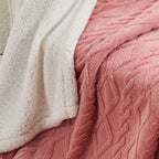 Tufted Sherpa Throw Blanket – Soft Plush Blanket in 4 Colors & 4 Sizes, Machine Washable, for Sofa Bed Couch Living Room & Garden
