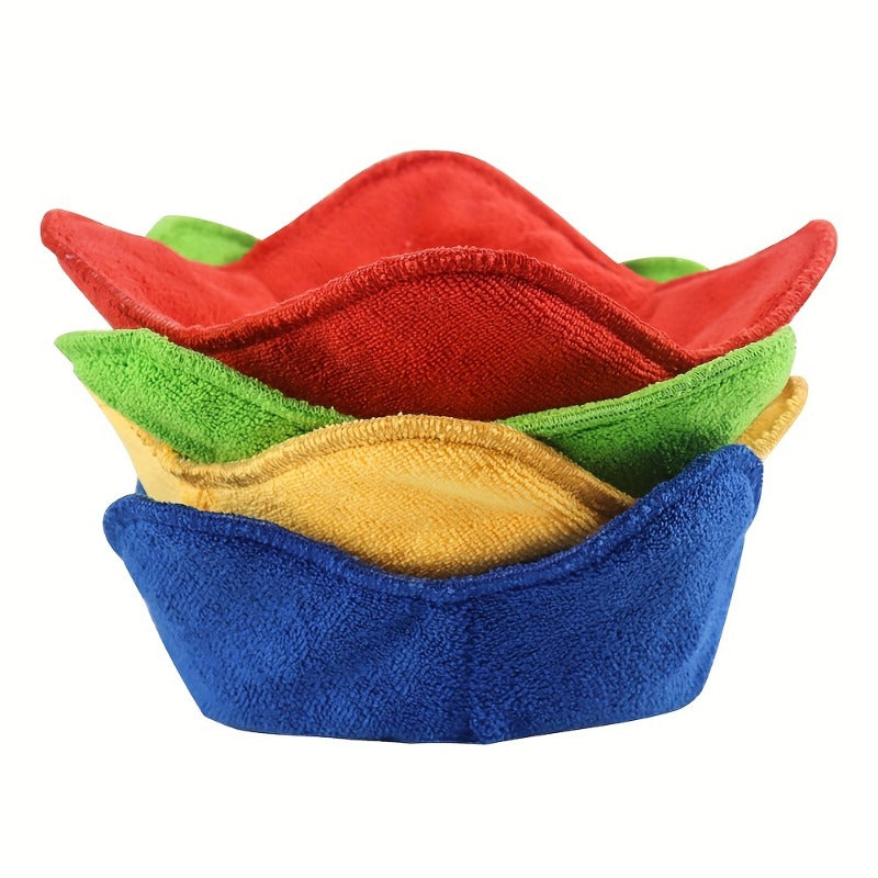 Microwave Bowl Holders 4-Pack Heat Resistant Non-Slip Insulation Mats Food Safe Polyethylene Microwave Safe Bowl Cozies for Kitchen Meal Prep