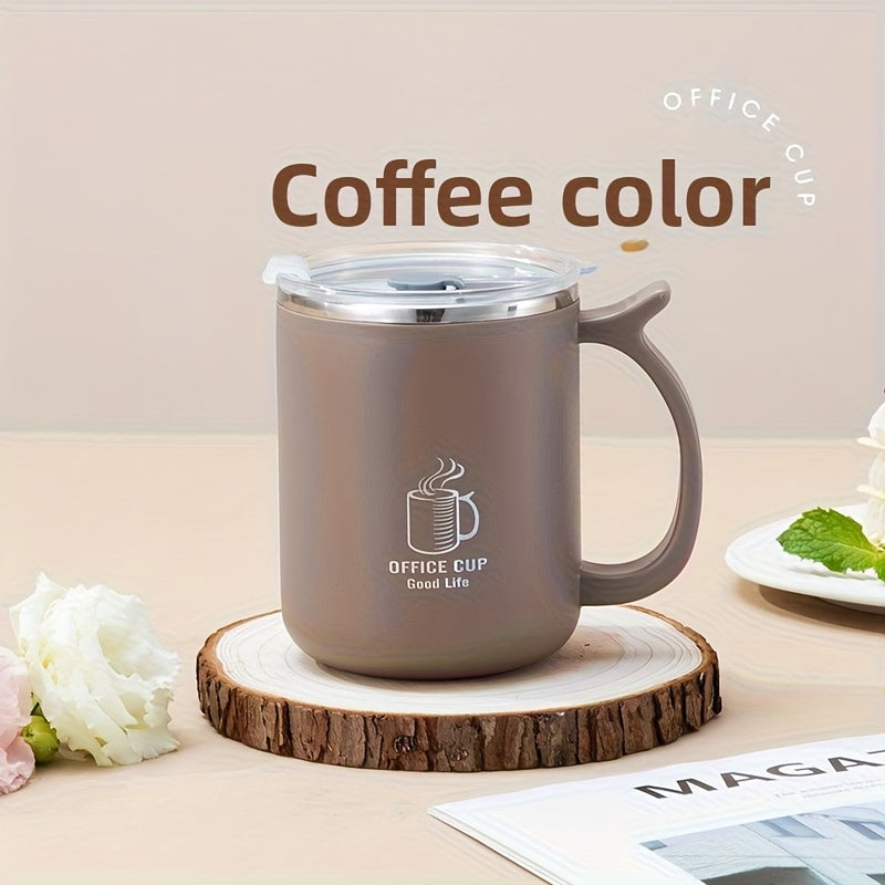 Insulated Coffee Mug with Handle and Lid – Stainless Steel Double Wall Vacuum Travel Mug for Office, Outdoor & Back to School