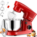 Stand Mixer 5QT 10-Speed Electric Kitchen Mixer with Dough Hook, Flat Beater, Wire Whip & Pouring Shield | Dishwasher-Safe Attachments for Baking & Cooking | Red, Silver or Blue