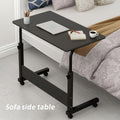 Rolling Laptop Desk Movable Adjustable Height 360 Degree Rotating Wheels Bedside Computer Desk for Bedroom Living Room Dormitory Multifunctional Student Writing Desk Multiple Colors