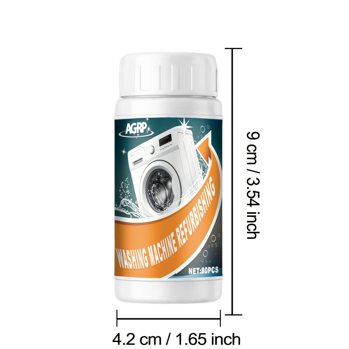 Washing Machine Cleaning Tablets 80 Count Effervescent Deep Clean Dirt Remover Deodorizer Freshener for Front Load Top Load Washers Laundry Machine Cleaner