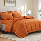 Bed in a Bag Queen 7 Piece Fluffy Comforter Set – Ultra-Soft Microfiber Bedding with Comforter, Fitted Sheet, Flat Sheet & 4 Pillowcases, Hypoallergenic Breathable All Season Bedding Gift for Her