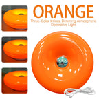 Touch-Control Dimmable Donut Table Lamp – 3-Tone USB Rechargeable, Wall-Mountable Night Light for Bedroom & Desk