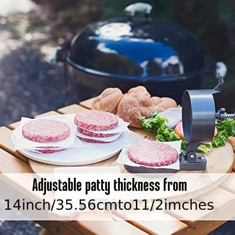 Aluminum Hamburger Patty Press Thickness-Adjustable Burger Patty Maker – Homemade Burger Press for Kitchen, BBQ & Grilling (Single & 2-Pack)
