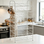 7-Tier Can Rack Organizer for Pantry | Holds 84 Cans Metal Can Dispenser with Adjustable Dividers for Kitchen Cabinet