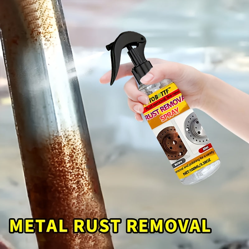 Glycerin-Based Heavy-Duty Rust Remover Spray 3.4oz – No-Residue Formula for Chrome, Iron, Alloy & Steel | Automotive, Hardware Tools & Kitchenware Rust Removal