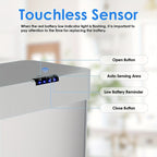 Motion Sensor Trash Can 13.2 Gallon & 15.8 Gallon Touchless Automatic Garbage Can Brushed Stainless Steel Smart Bin Soft Close Lid Bag Holder Kitchen Bedroom