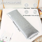 Cooling Body Pillow 20x54 Inch for Adults - Large Firm Full Body Pillow Side Sleeper Pregnancy Pillow with Removable Washable Cover