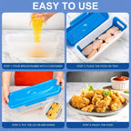 Batter Shaker Bowl with Lid 2-Piece Set for Breading and Seasoning - Flour Coating Bowl for Fried Chicken, Fish, Onion Rings & Crispy Fried Foods