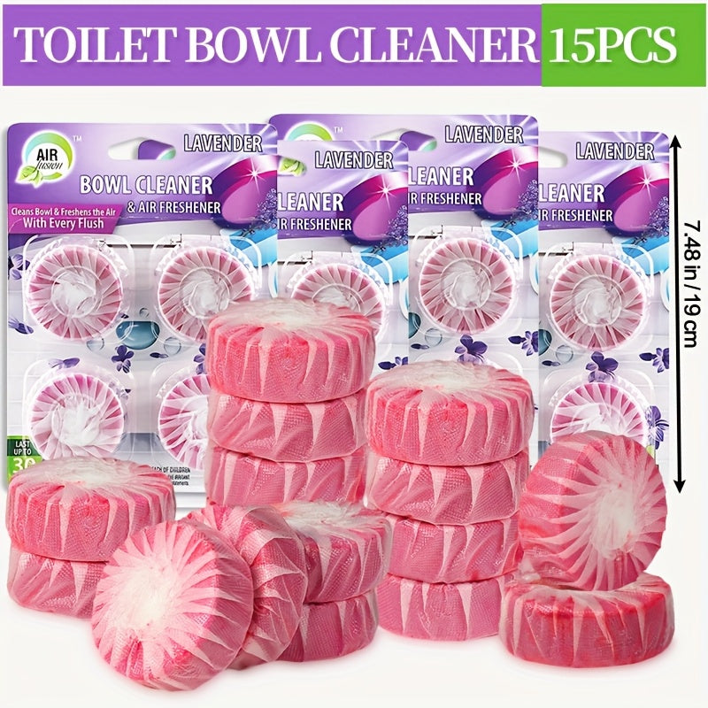 Automatic Toilet Cleaner Tablets Drop-In Tank Formula – Powerful Stain Removal & Long-Lasting Deodorizing Fresh Linen Scent for Home Bathroom Hygiene, Available in 11, 15 & 31 Pack Options