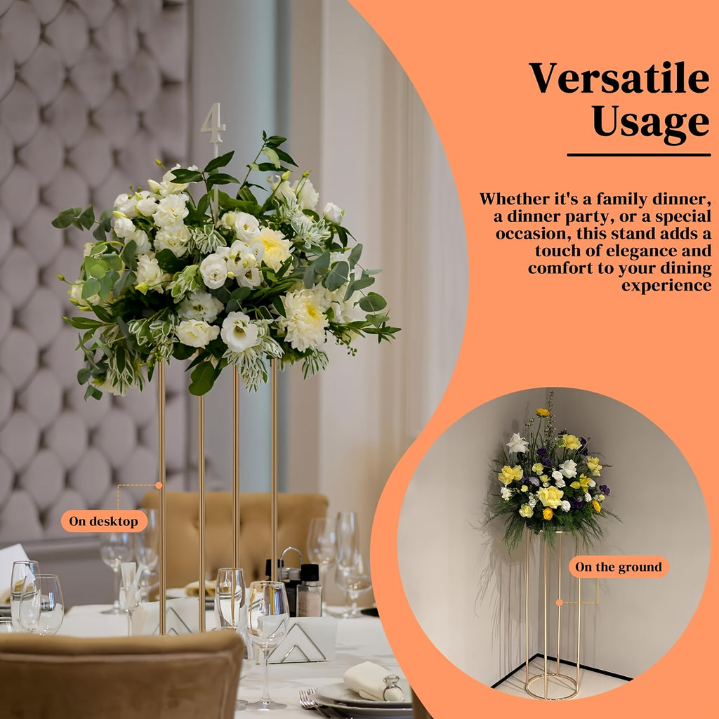 Metal Cylinder Pedestal Stand for Events – Round Cylinder Display Stand for Vase Cake Floral Arrangements, Party Wedding Celebration Table Riser, Decorative Metal Craft Stand