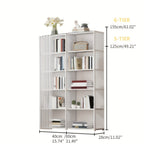Multi-Purpose Storage Rack Single Double Row Dustproof Bookcase – Easy Install 15.75/31.5 Inch Clothing Storage Cabinet for Office, Classroom, Living Room, Bedroom & Dorm