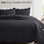 Luxury Quilted Bedspread Set 3 Piece Floral Coverlet with Pillow Shams Breathable Lightweight All Season - Twin Queen King California King 16 Colors