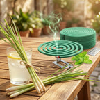 Mosquito Repellent Coils Outdoor Citronella Lemongrass Large Size with Holder – Long-Lasting Bug Repellent for Patio, Garden, Camping & Backyard Summer Use