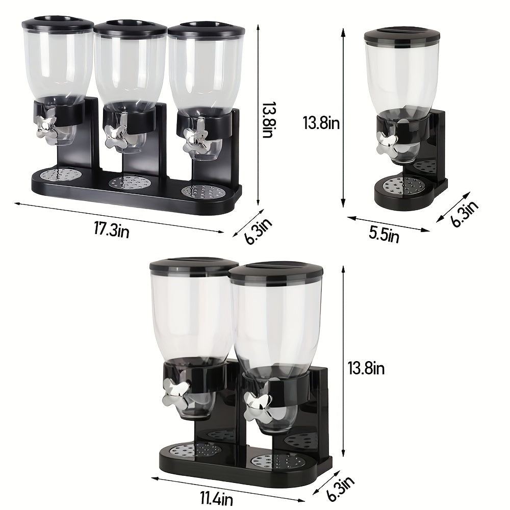 Dry Food & Candy Dispenser with Spoon, Bowl & Lid – 17.5oz Countertop Snack Organizer for Pantry, Oatmeal, Nuts, Granola & Treats