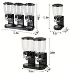Dry Food & Candy Dispenser with Spoon, Bowl & Lid – 17.5oz Countertop Snack Organizer for Pantry, Oatmeal, Nuts, Granola & Treats