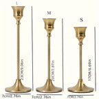 Metal Taper Candle Holders Set Elegant Detachable Base for Wedding Centerpiece Candlelit Dinner Table Decor Home Accent Copper and Black Set of 6 12 36