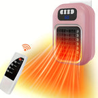 Wall Mounted Mini Electric Space Heater Portable with Display Screen Fast Heating 3 Modes Adjustable Temperature Overheat Protection for Home Office Bathroom Pet Bed RV