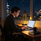 Modern Aluminum LED Ring Table Lamp, 3-Color Touch Control, USB Charging, 12.8" Spiral Metal Bedside & Desk Light – 1pc or 2pc