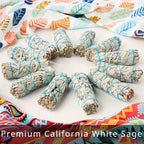 White Sage Smudge Kit with Palo Santo Sticks Abalone Shell Smudging Feather Crystal Stones Spiritual Cleansing Home Decor Gift Set